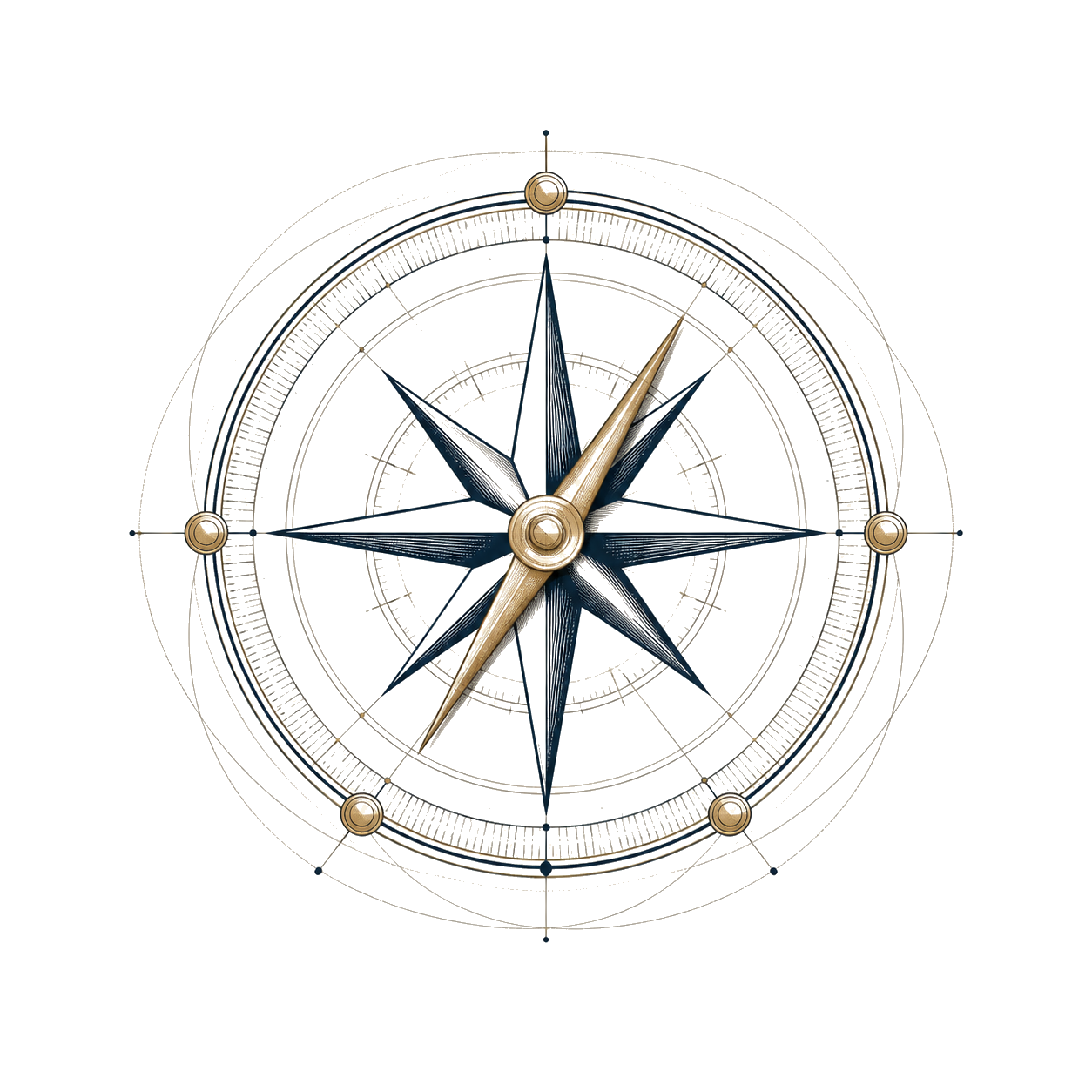 A TerraMar compass representing commercial judgement and connected markets.